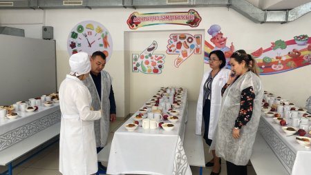 Николай Гоголь атындағы бір мезгіл ыстық тамақты ұйымдастыру мақсатында бракераж тексеру коммиссиясының атқарылған жұмысы.